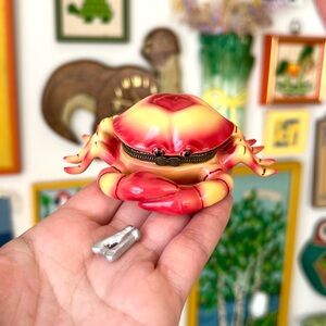 Crab PHB Trinket Box | Hinged Trinket Box with Trinket